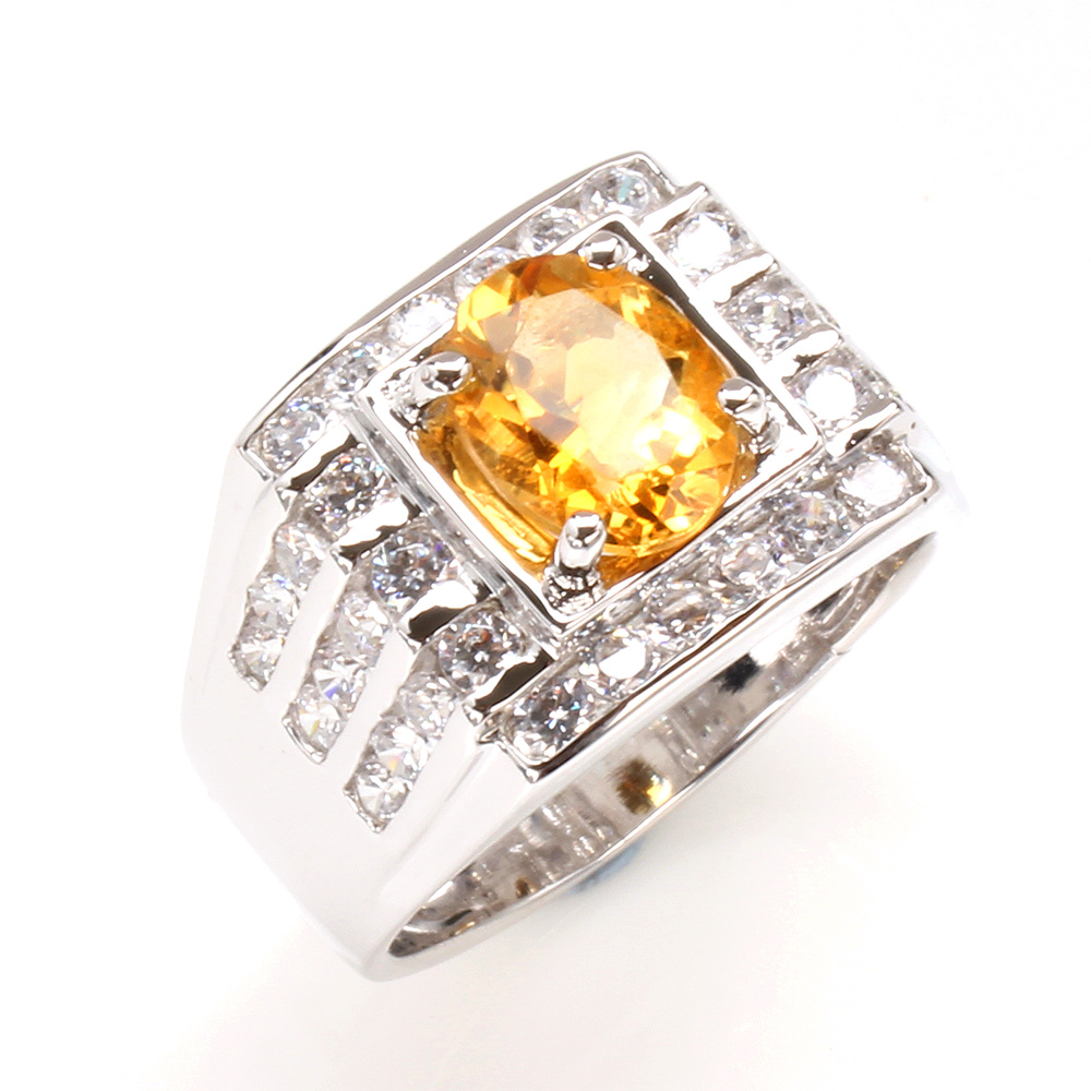 【雅紅珠寶】飛黃騰達天然2克拉黃水晶戒指-活圍設計-R0240