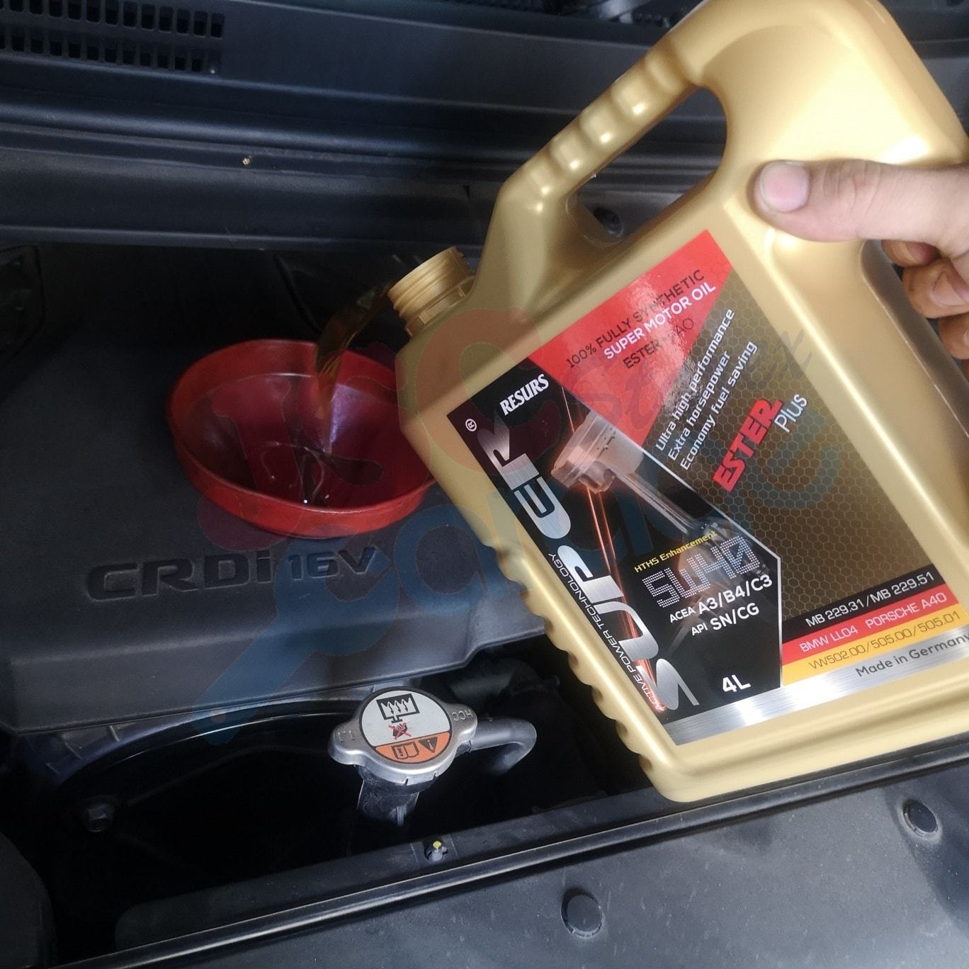Super Ester plus 5w40 motor oil jsc starex garage 偈油 換油 hyundai h1 crdi 16v