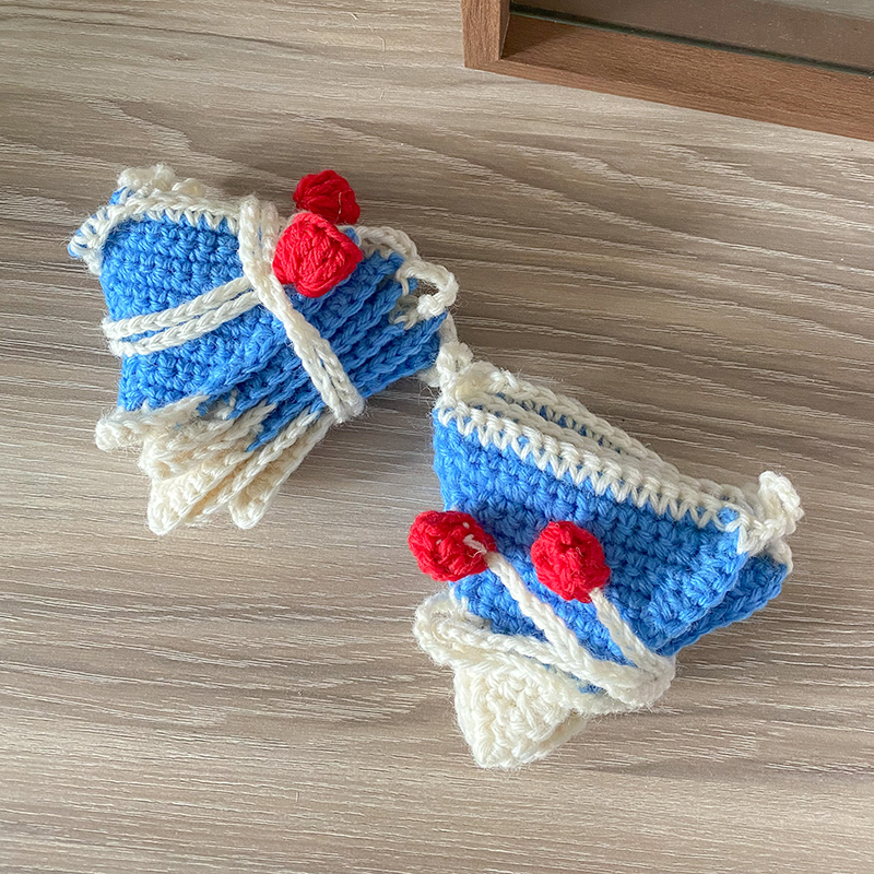 【獨家原創設計】六面針織三角旗 - 富士山(接單訂製品)