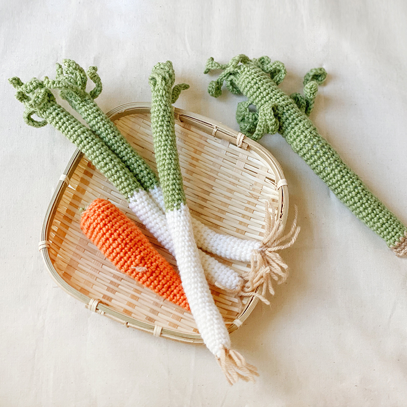 【獨家原創設計】抓周針織玩具 - 青蔥(接單訂製品)