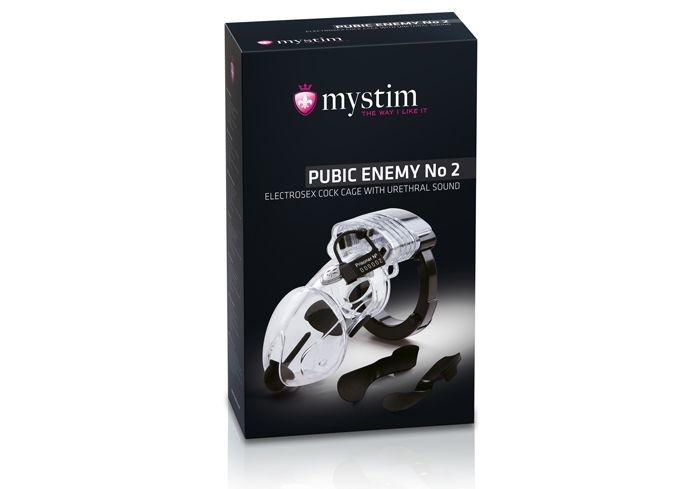 〔德國原裝進口〕Mystim Pubic Enemy 2 號 電子陰莖鎖 （透明）
