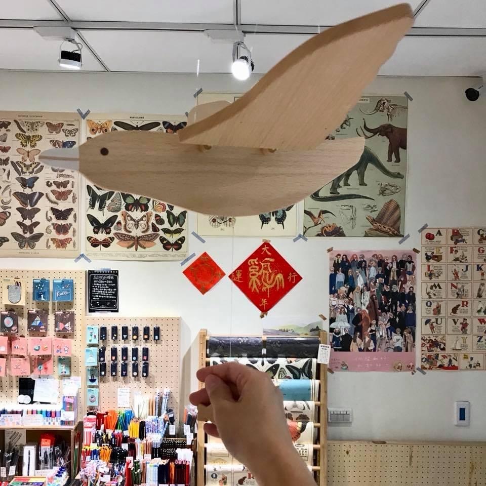 木頭小鳥掛飾 Aiueo+ナカムラ工房 合作