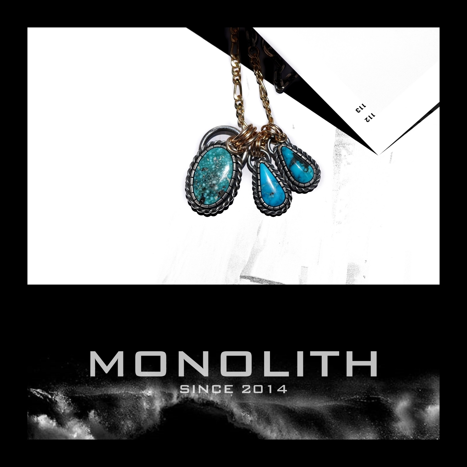 14k合金綠松石打印【吊墜】