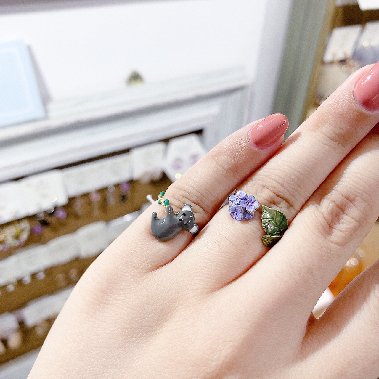 [日本制] 樹懶/熊貓/樹熊/棕熊 尾戒指