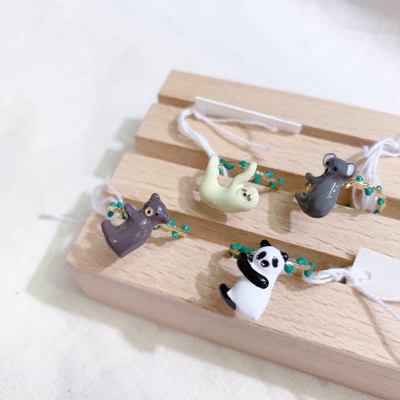 [日本制] 樹懶/熊貓/樹熊/棕熊 尾戒指