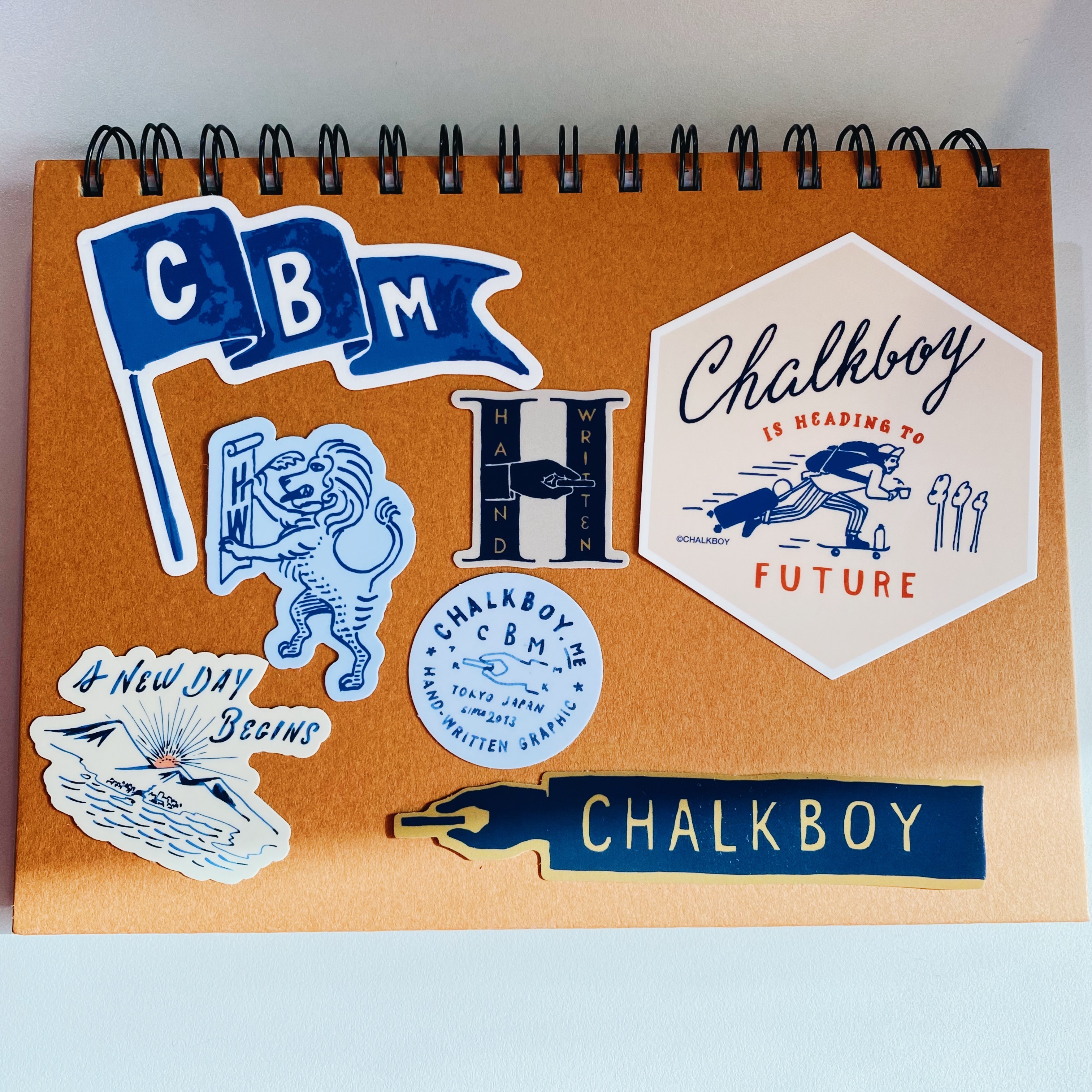 CHALKBOY_墨藍色 7入防水貼紙包 ｜日本Greeting Life