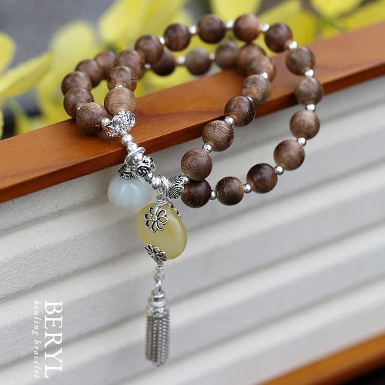 加里曼丹沉香蜜蠟雙圈手鍊