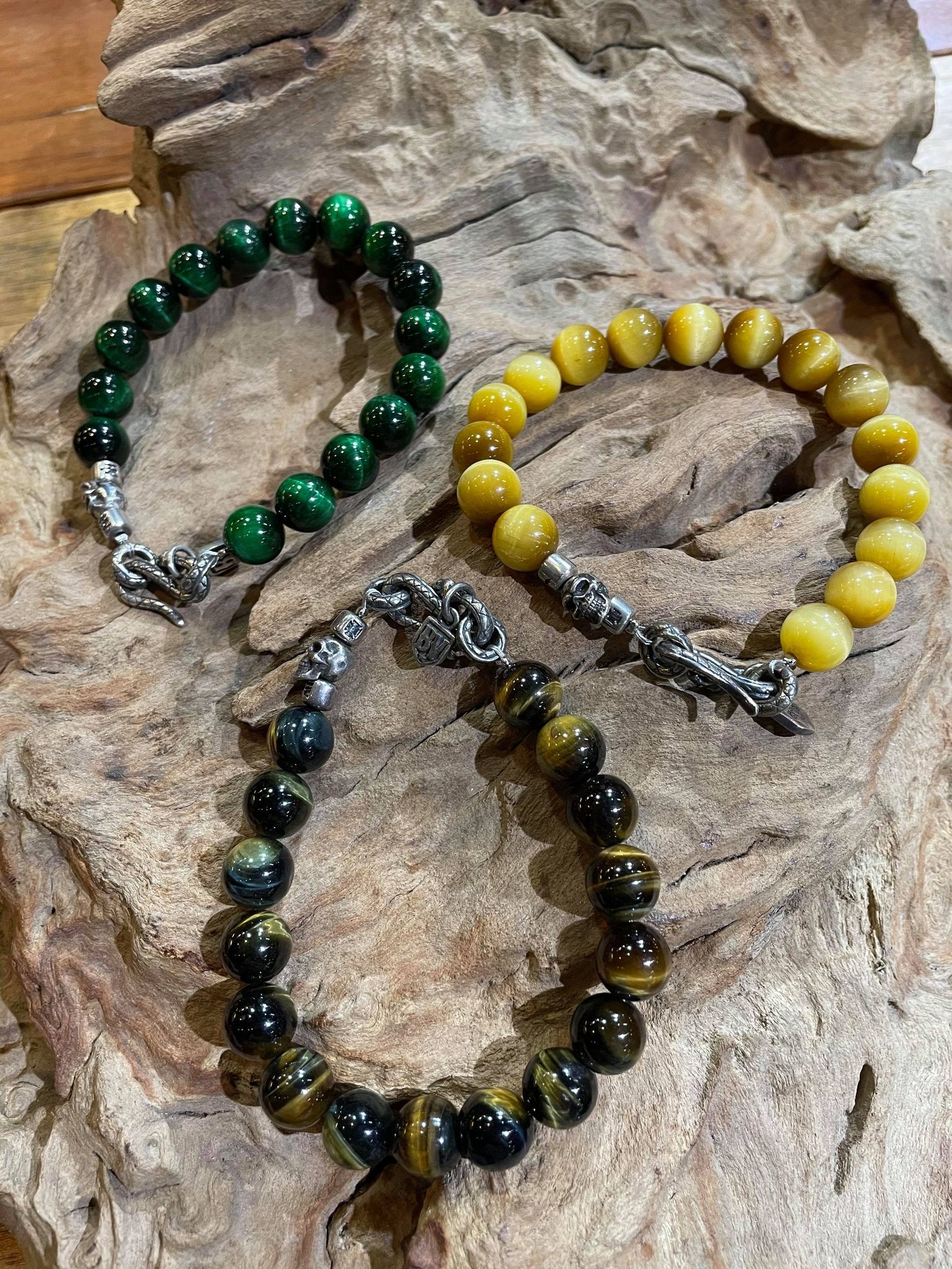 Black Venom Jewelry-10mm Tigerite Beads 虎眼石串珠手鍊。