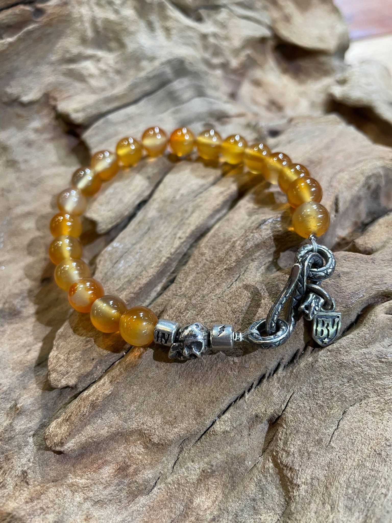 Black Venom Jewelry- 8mm Red Agate 紅瑪瑙串珠手鍊