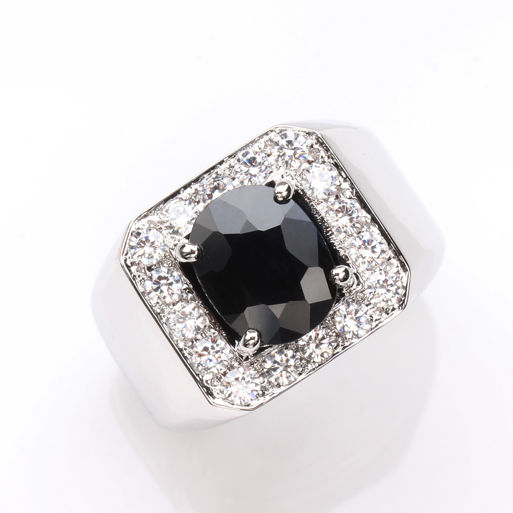 【雅紅珠寶】帝王之尊天然3克拉黑藍寶石戒指-活圍設計-R0182