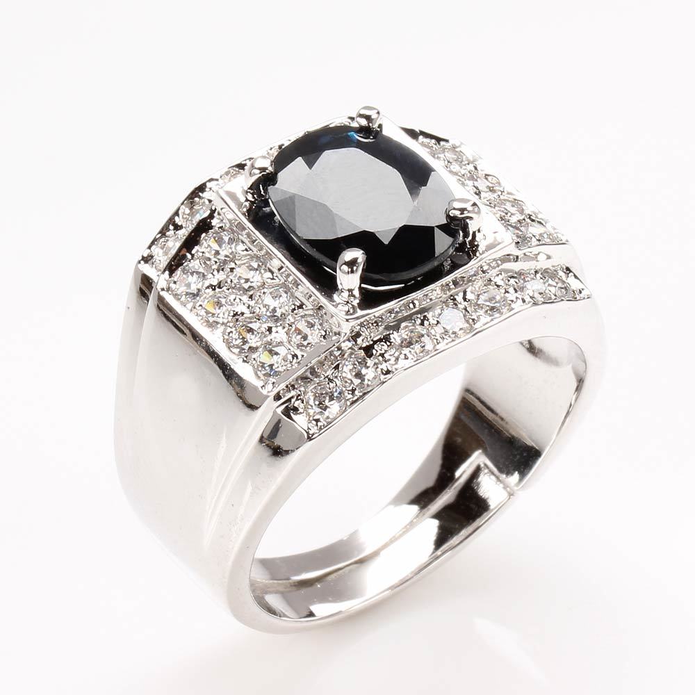 【雅紅珠寶】三皇五帝天然3克拉黑藍寶石戒指-活圍設計-R0184