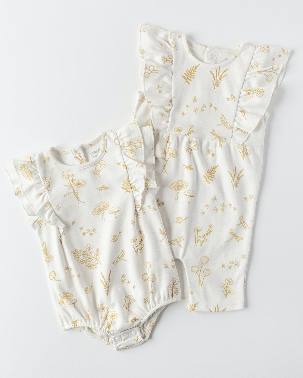 PEHR - Sleeveless Flutter Romper（Botanica）