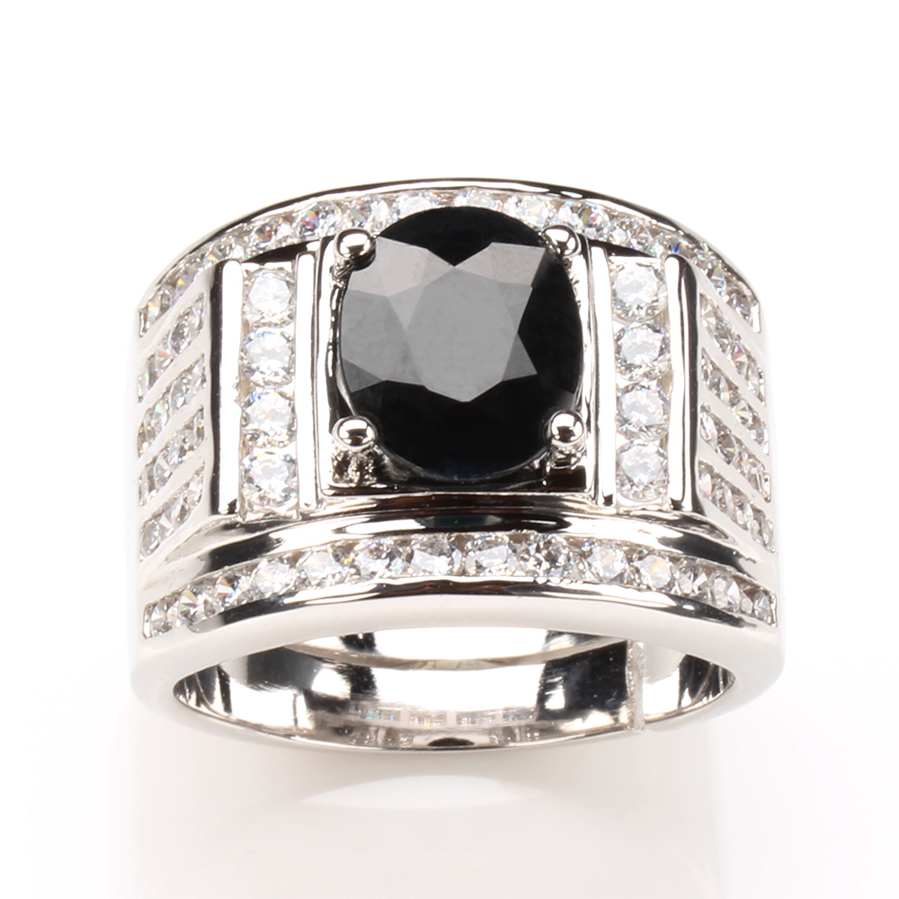 【雅紅珠寶】九五之位天然3克拉黑藍寶石戒指-活圍設計-R0186