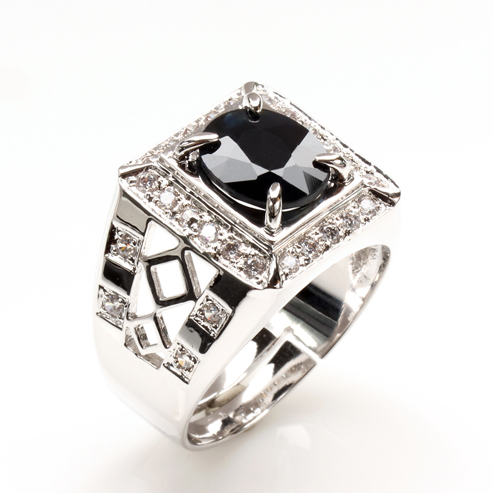 【雅紅珠寶】真龍天子天然3克拉黑藍寶石戒指-活圍設計-R0187