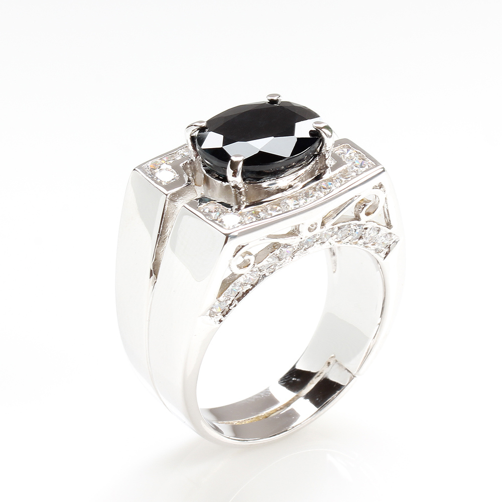 【雅紅珠寶】王者榮耀天然5克拉黑藍寶石戒指-活圍設計-R0327