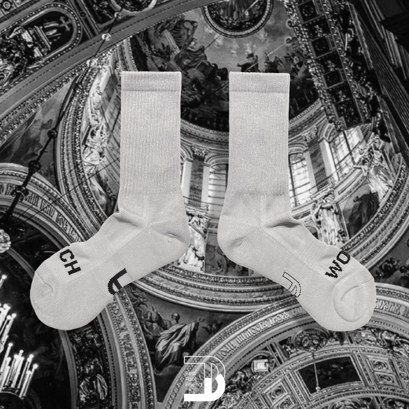 標語髒話素色長襪_灰色_BF200011