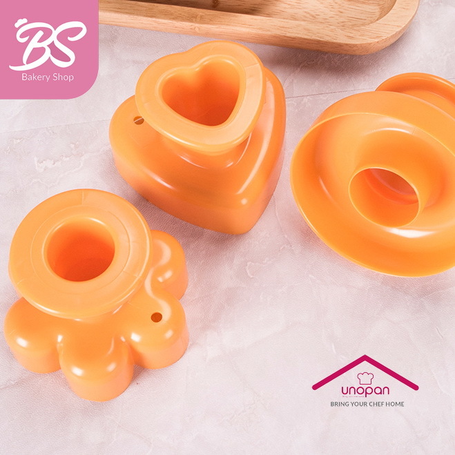 【Unopan Doughnut Cutter】 Donut flower heart round UN33202 UN33203 UN33204 BS BAKERY SHOP
