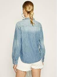 【SILVIAN HEACH】牛仔荷葉邊襯衫