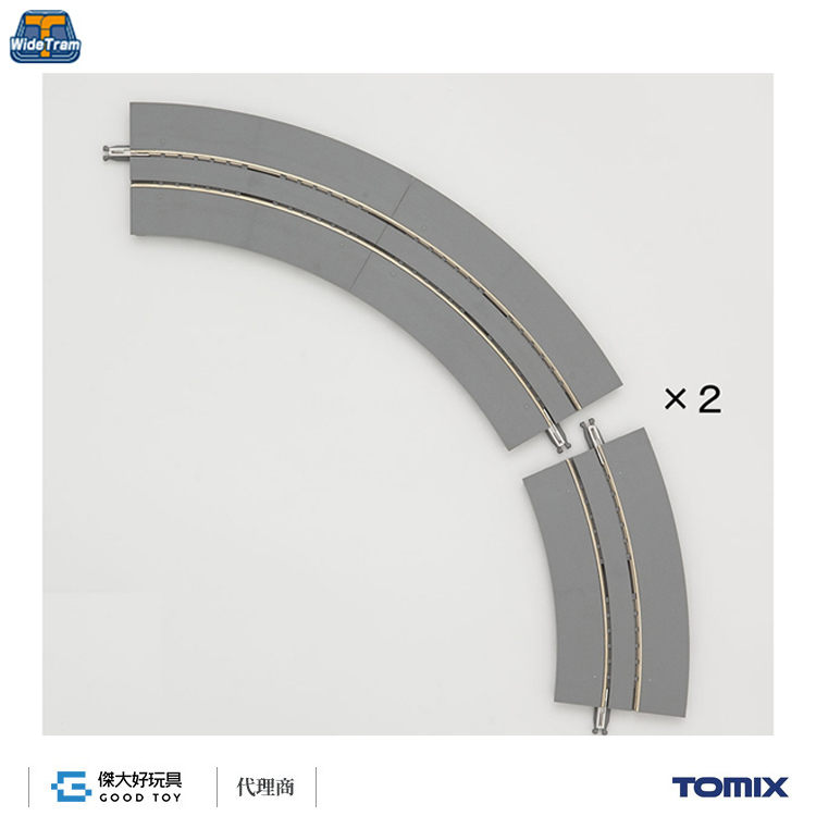 TOMIX 1796 寬路基路面軌道 mini彎軌 C140-WT(F) (30°60°各2入)