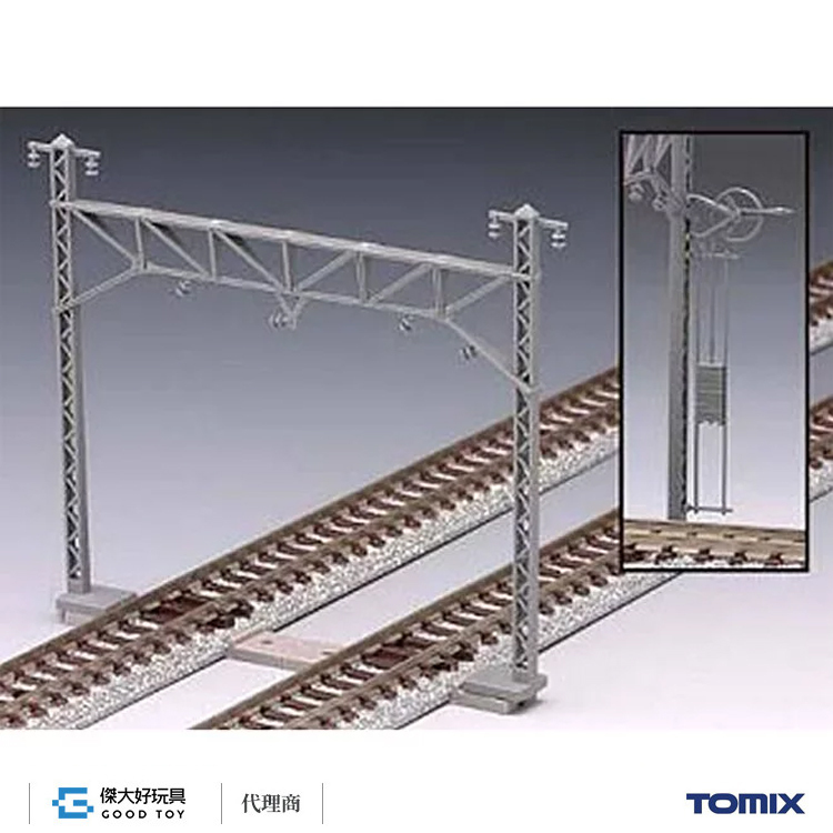TOMIX 3078 Overhead Wire Mast for Double Tracks (Steel Frame Type/Set of 24)