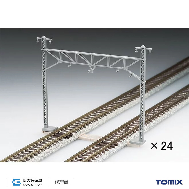 TOMIX 3078 Overhead Wire Mast for Double Tracks (Steel Frame Type/Set of 24)