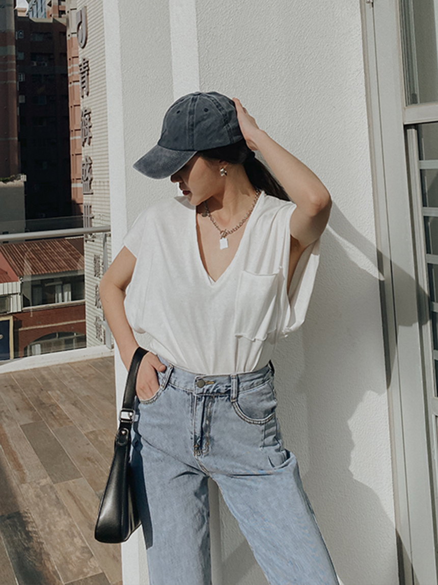 歐美深V氣場十足背心*3色