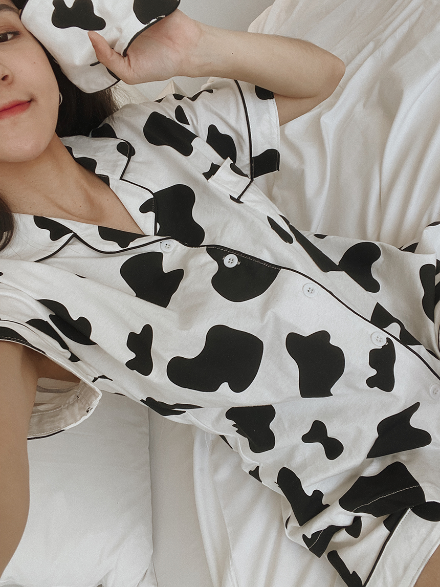 乳牛情侶三件式居家服*2色