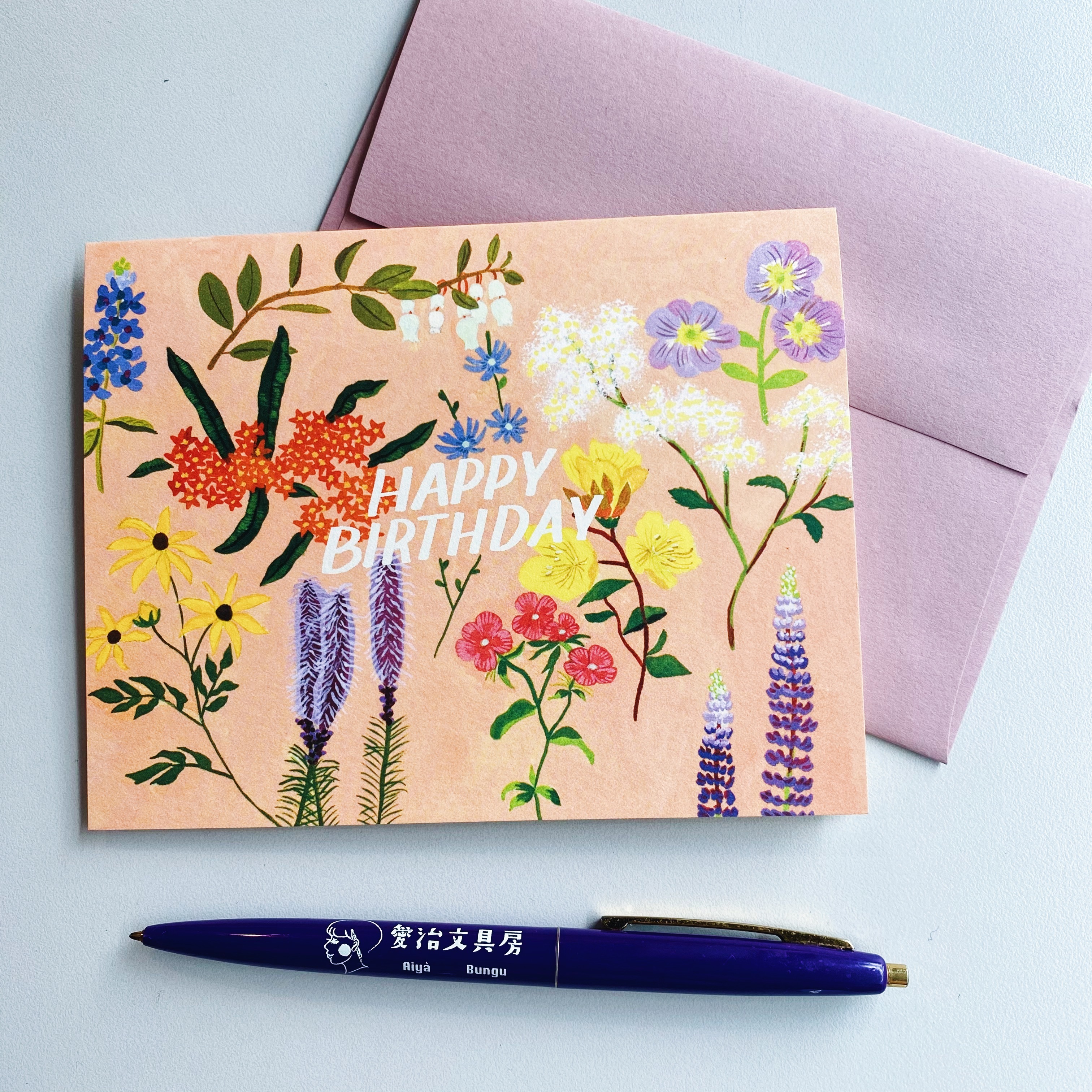 Pink Flora 生日快樂 生日卡片 賀卡 SMALL ADVENTURE