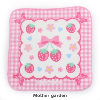 【日本Mother Garden】方巾 蝴蝶結格紋款