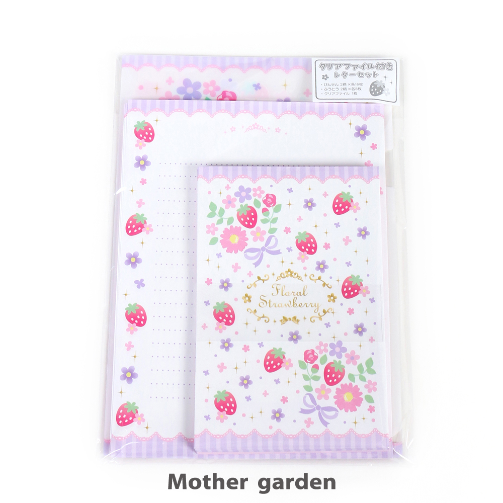 【日本Mother Garden】信封組-草莓蝴蝶結