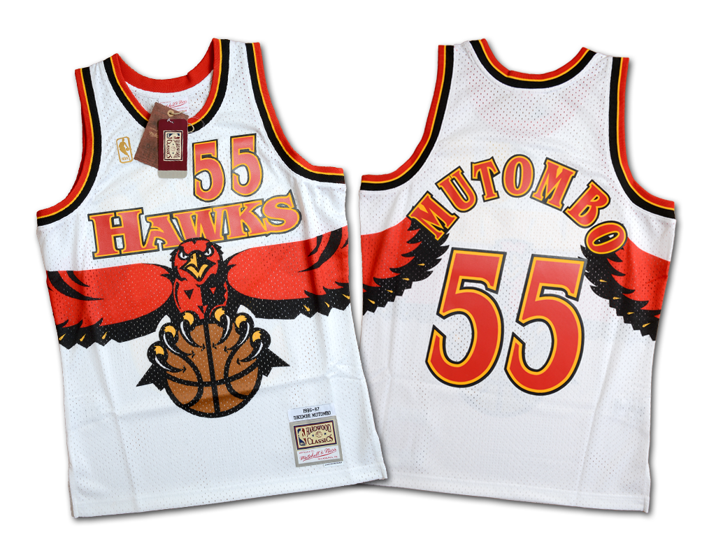 Mitchell & Ness 亞特蘭大老鷹隊 Dikembe Mutombo 1996-1997 復刻 Swingman 球衣