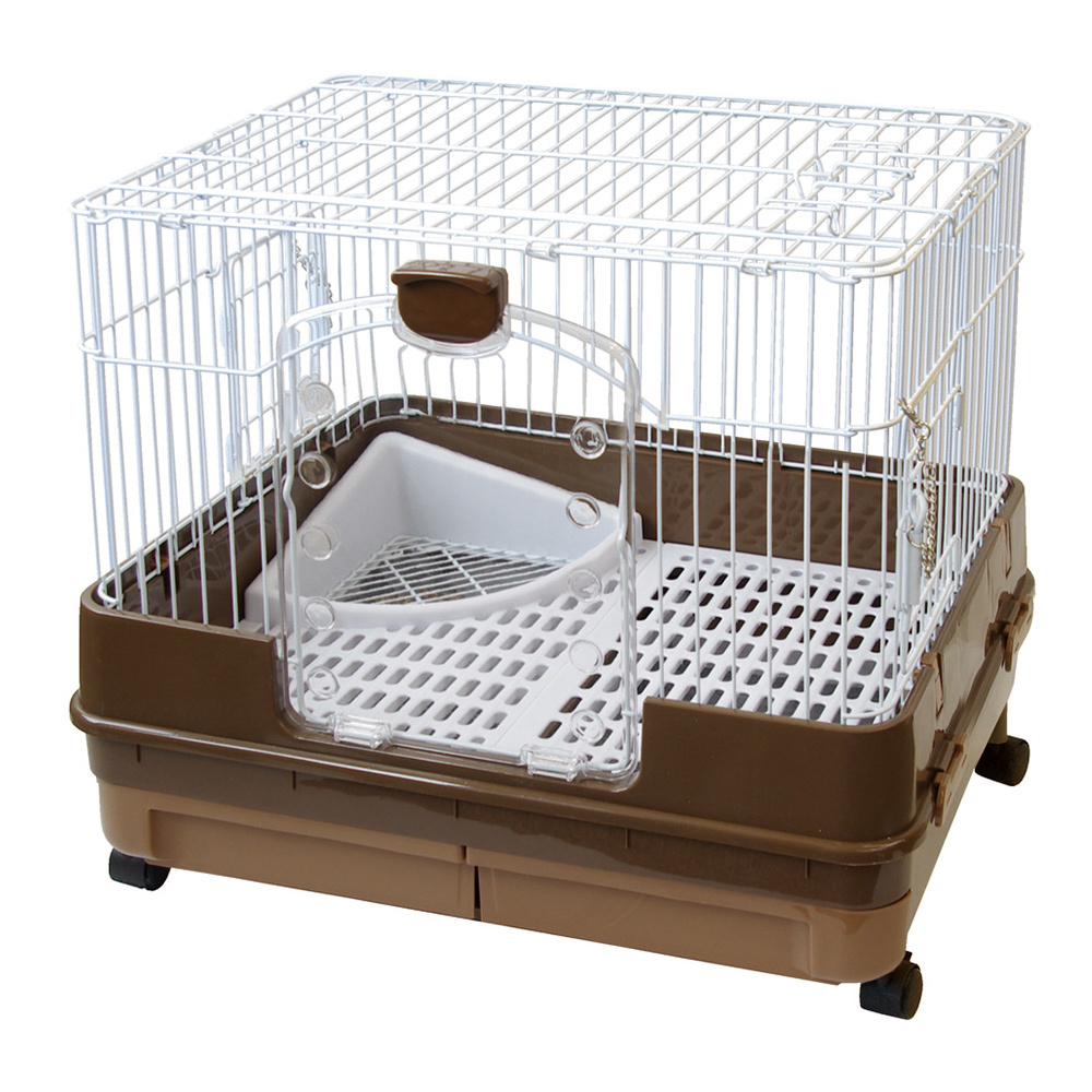 Marukan 兔子雙抽屜籠 - 啡色