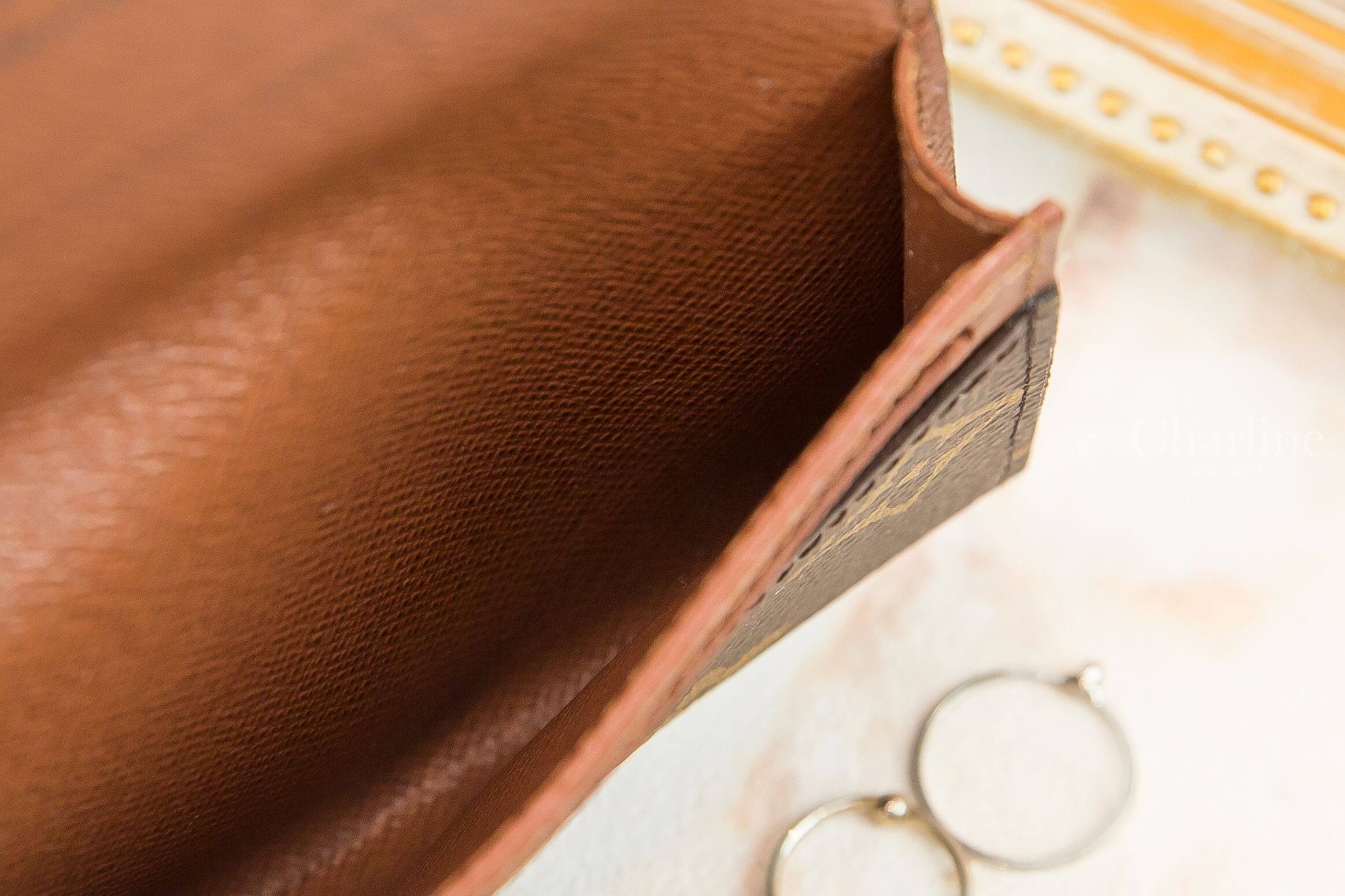 Louis Vuitton Enveloppe Carte De Visite 咖啡色老花帆布扣式卡片零錢夾-Charline Boutique 精品代購