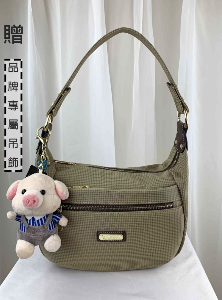 GOODS 卡其格紋尼龍肩背包 / 側背包  #2276