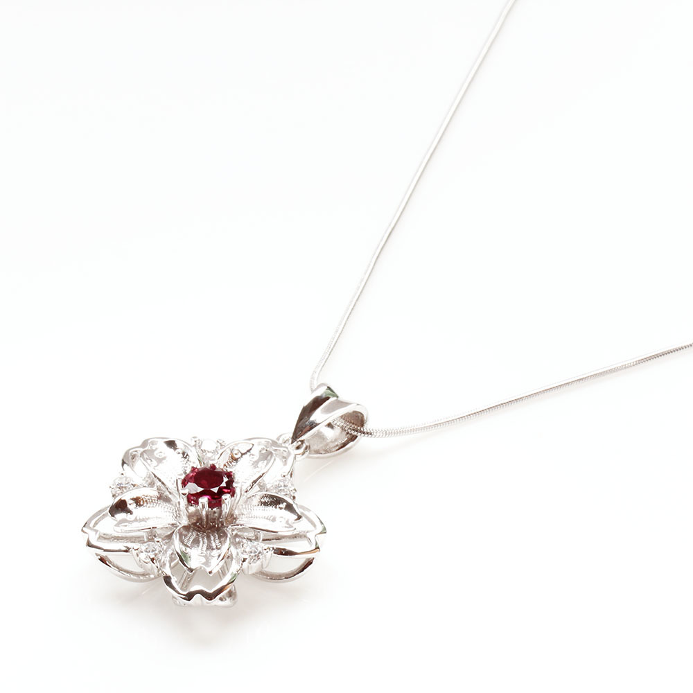 【雅紅珠寶】天然碧璽項鍊-925銀飾-花信年華-N0152