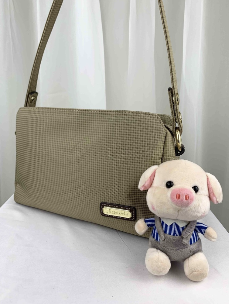 GOODS 卡其格紋尼龍肩背包 / 側背包  #2651