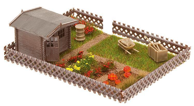 Faller 180492 HO規 有花園小屋的花圃