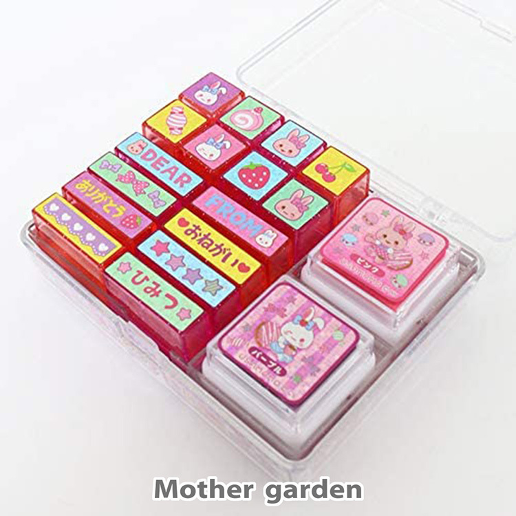 Usamomo萌兔桃桃-印章印泥組 萌兔桃桃