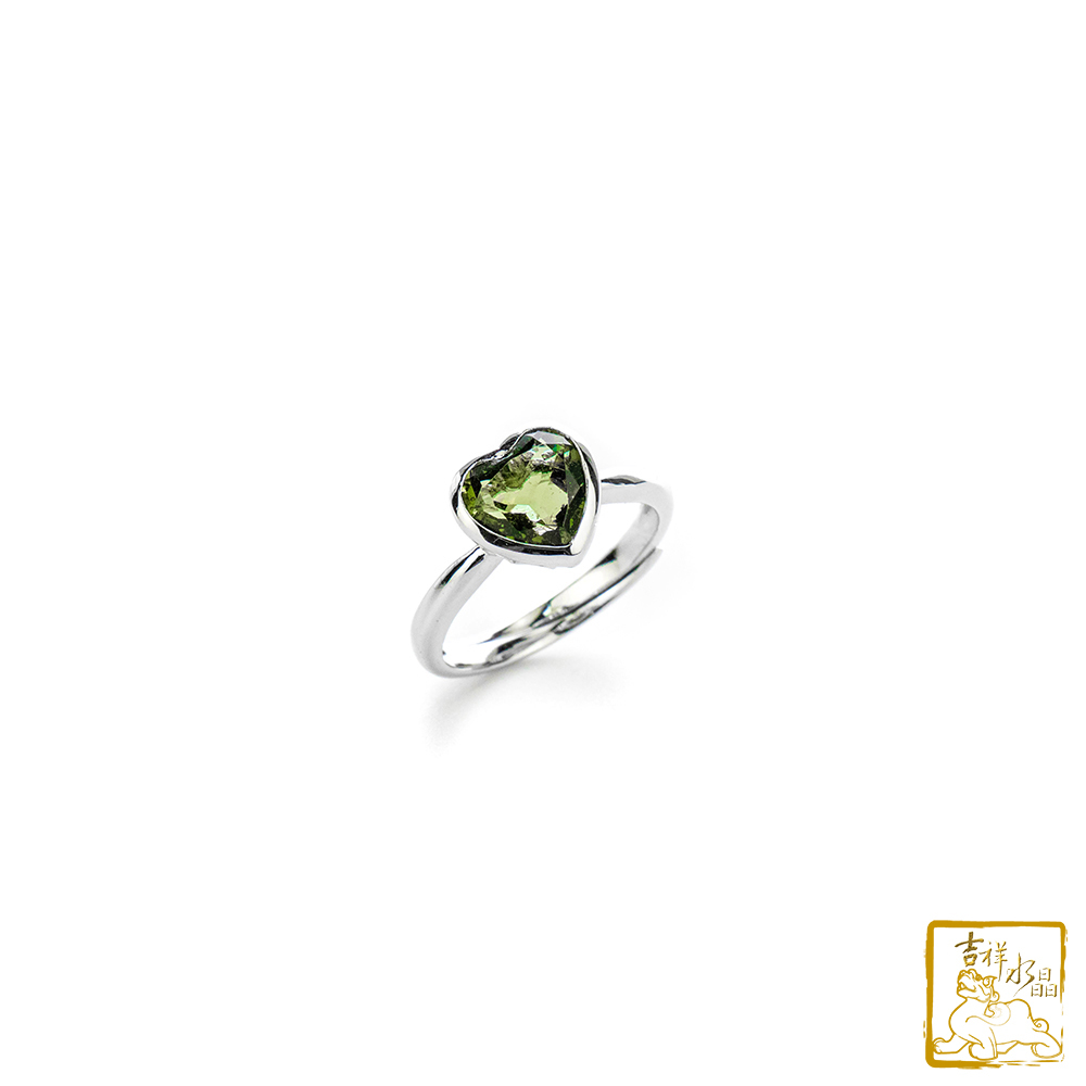 外來隕石-捷克隕石愛心戒指