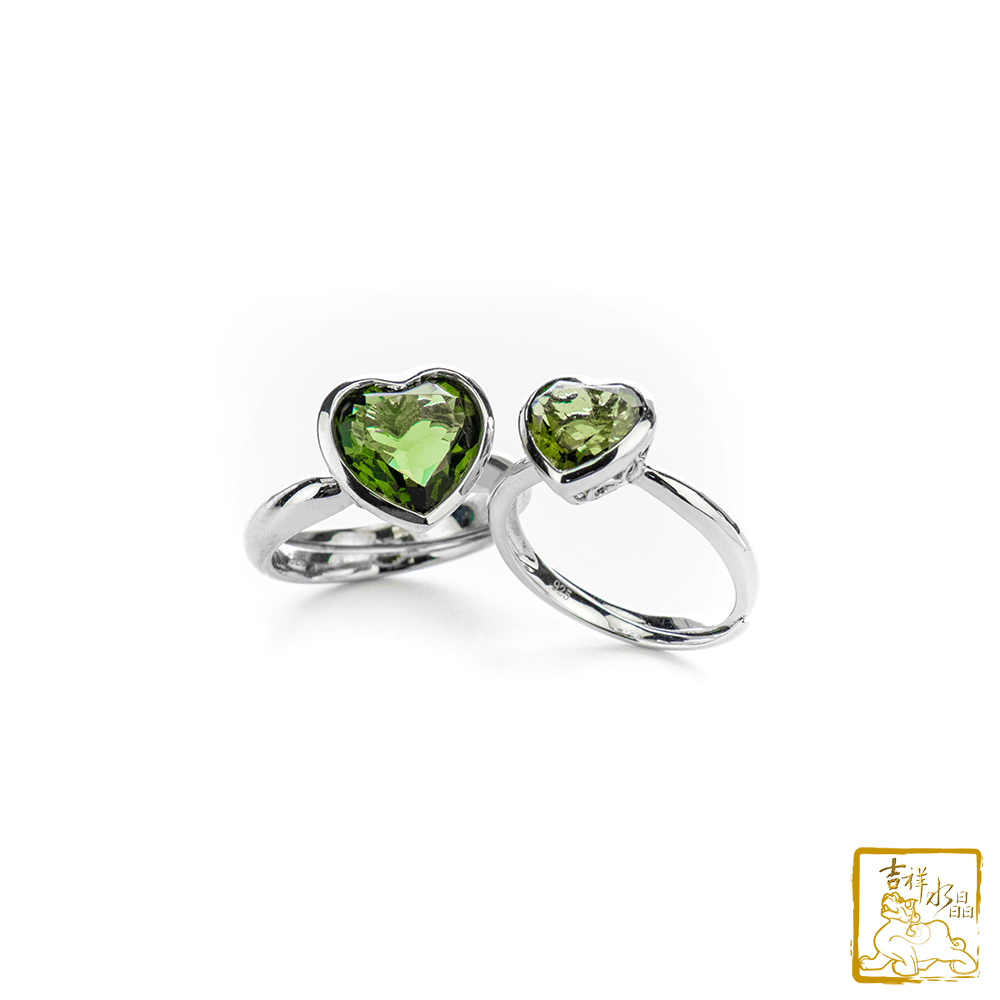 外來隕石-捷克隕石愛心戒指