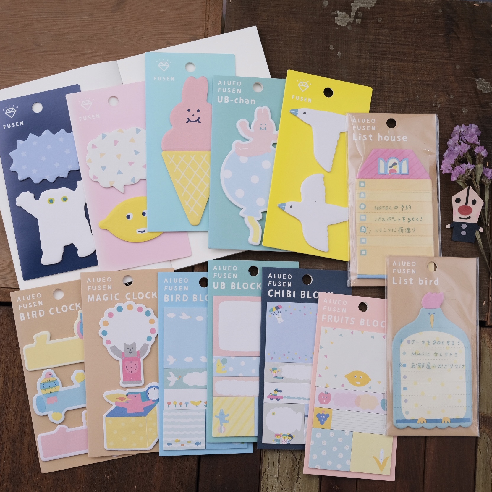 AIUEO FUSEN 造型便利貼 日本 N次貼