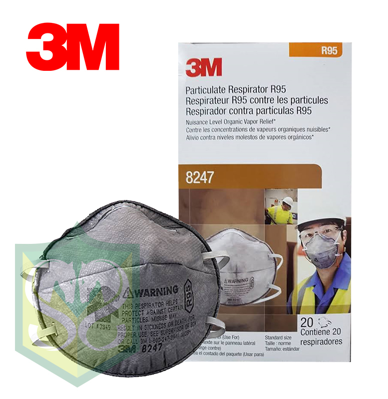3M™ 8247 R95 - 防微量有機氣體即棄式口罩 (一個裝)