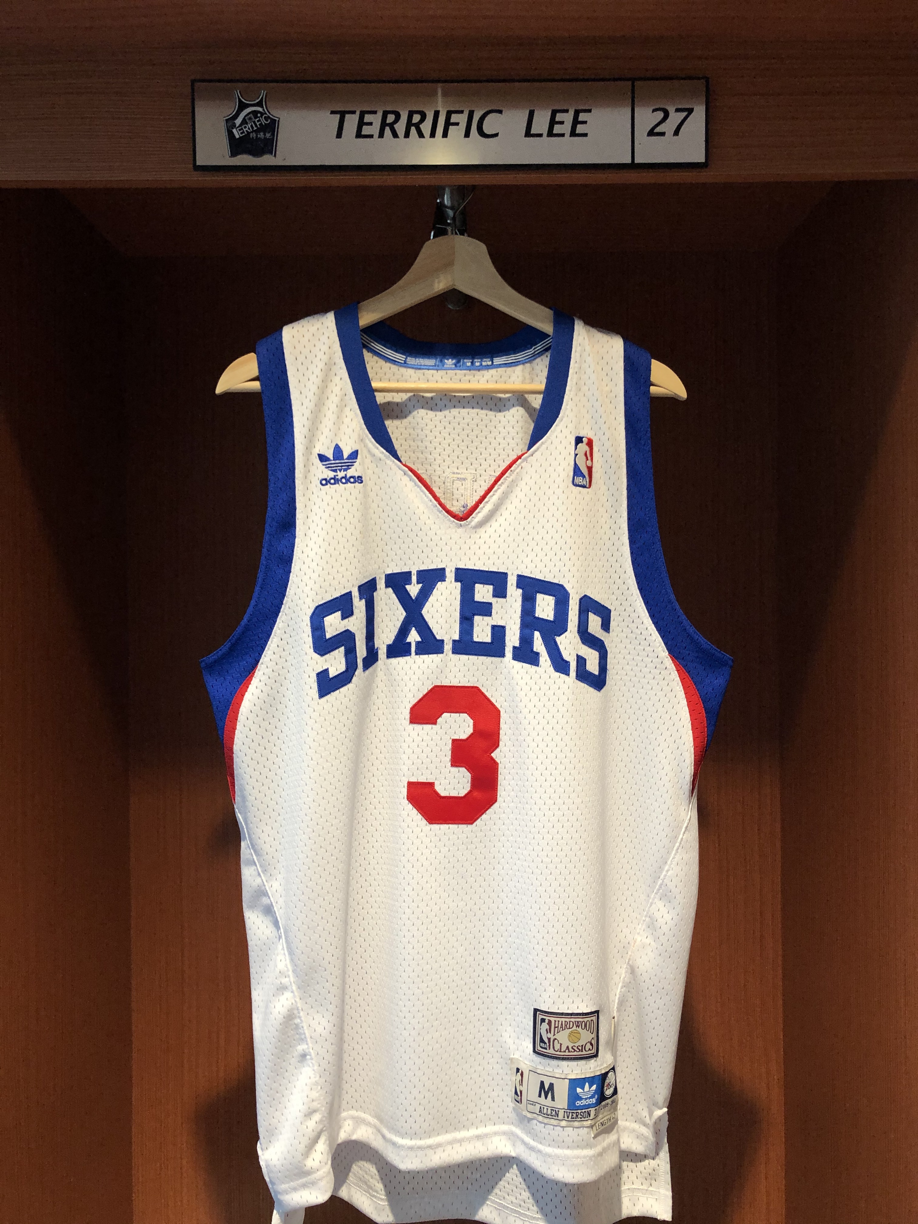 NBA球衣 Allen Iverson 費城七六人復古白 重返費城 Adidas Swingman 球迷版 電繡 全新