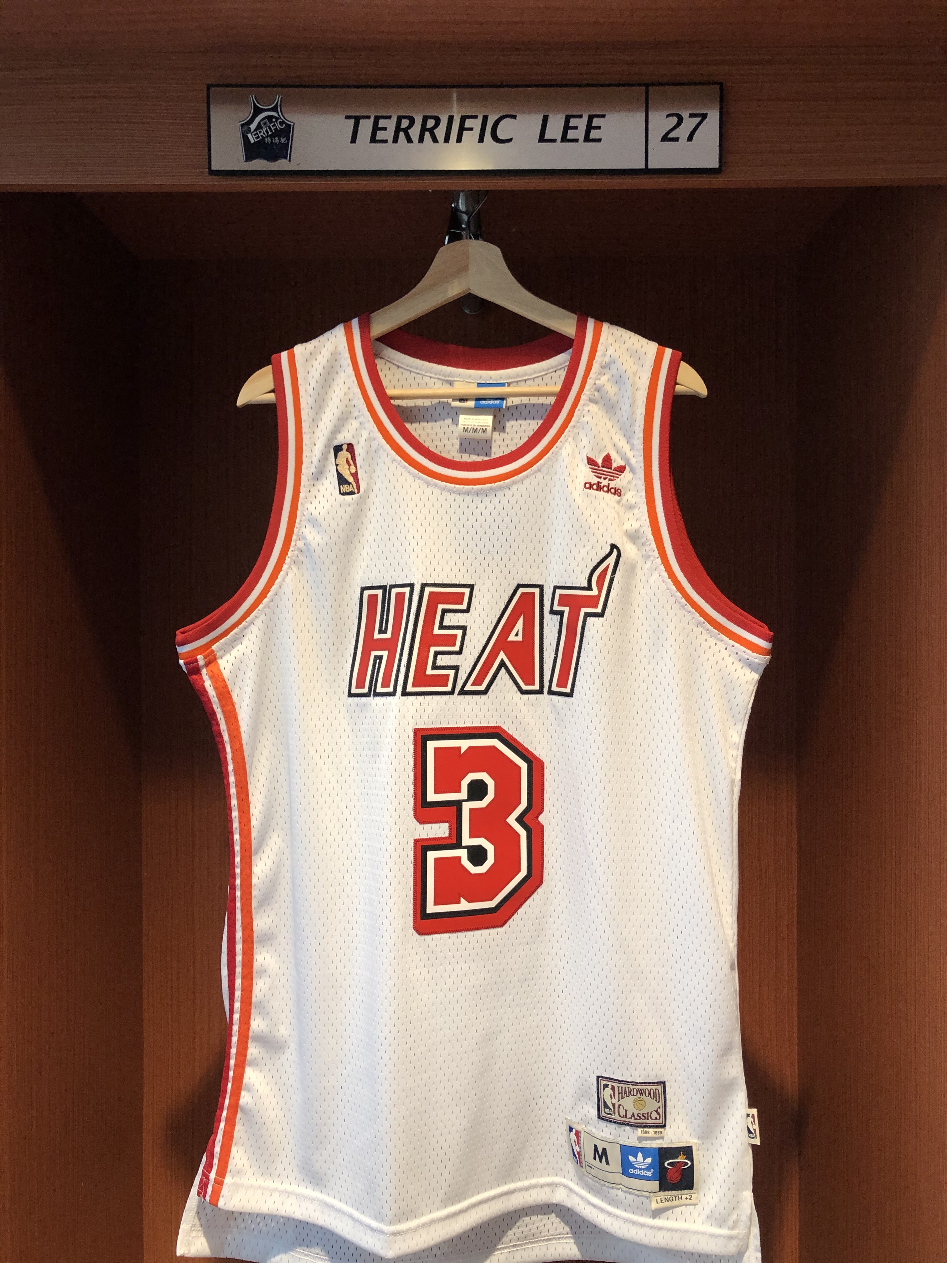 NBA球衣 Dwyane Wade 邁阿密熱火復古白 Adidas Swingman 球迷版 電繡 全新