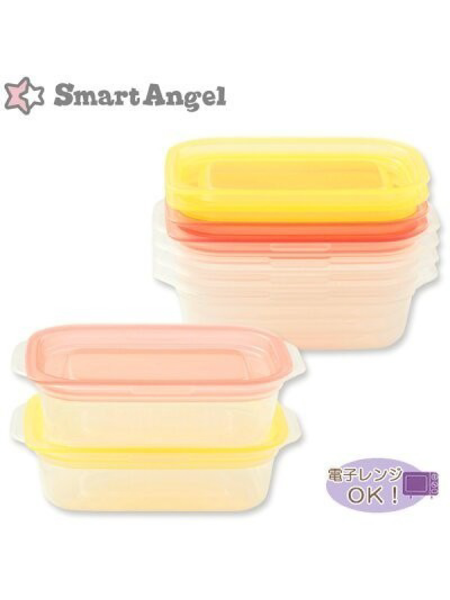 日本Smart Angel 西松屋副食品微波保鮮盒140ml(6入組)