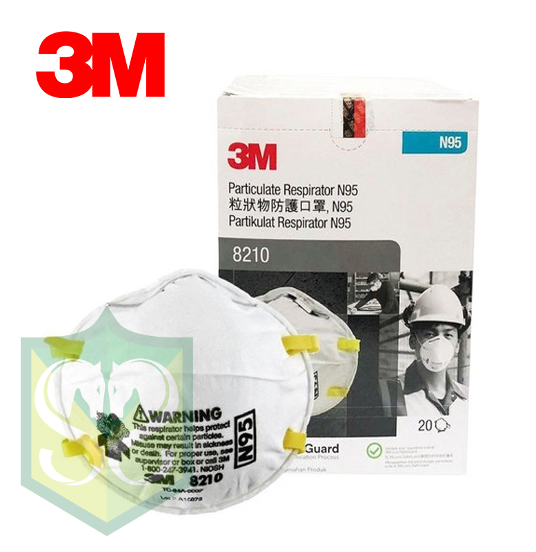 3M™ 8210 - N95 即棄式防塵口罩 (二十個裝)