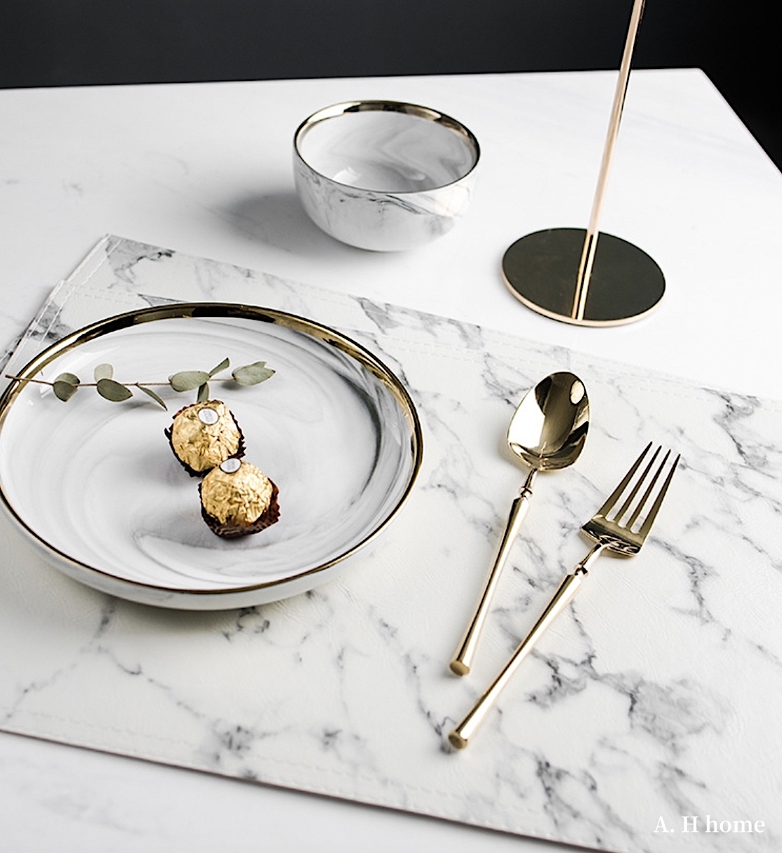 【ＡＨ115】大理石紋防水防油隔熱餐墊