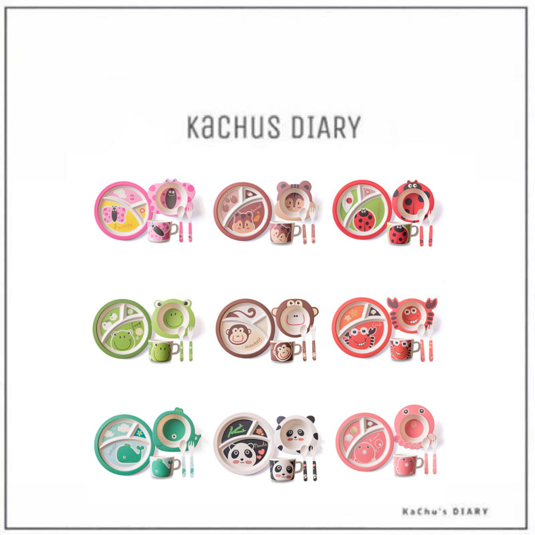 動物餐盤五件組