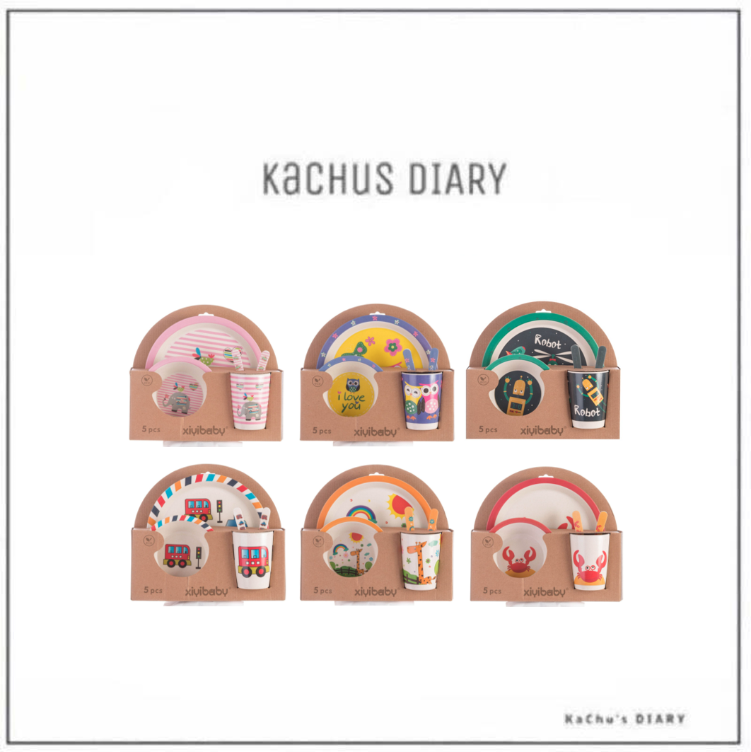 創意可愛餐盤五件組