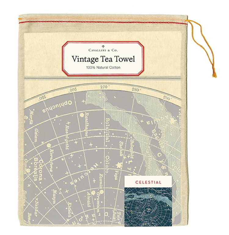 Cavallini 純棉茶巾 天體圖